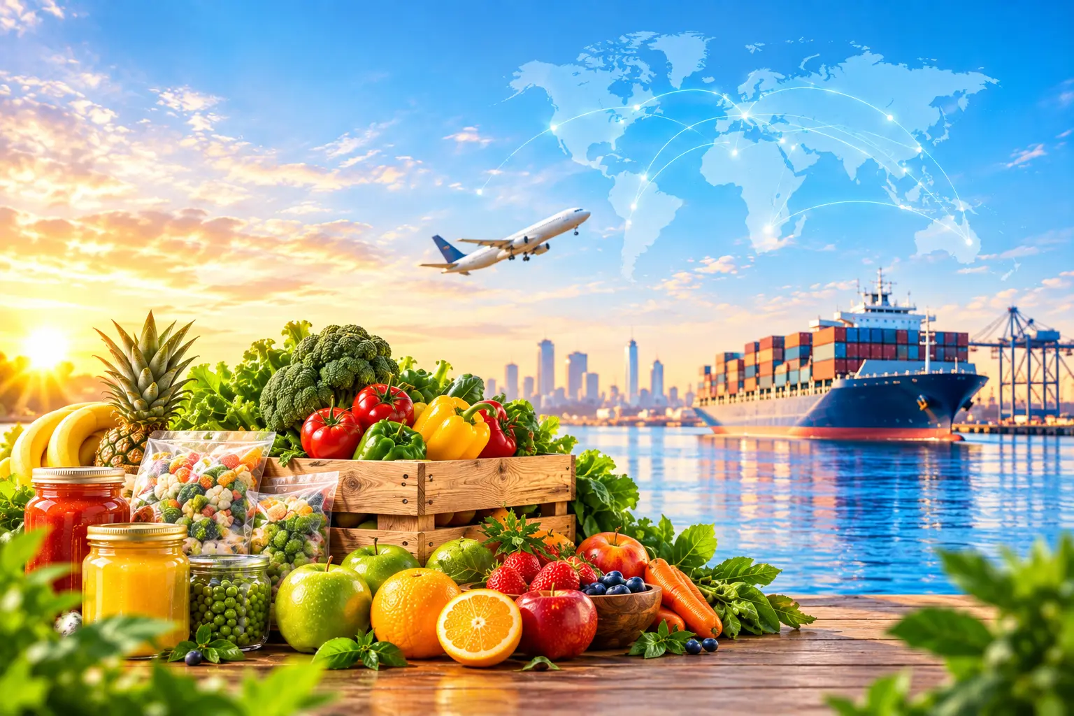 Global Harvest Logistics at Sunrise